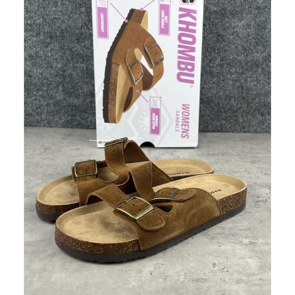New Khombu Ashville Slide Sandals Suede Women's Size 7 Brown 1962231  Slip On
